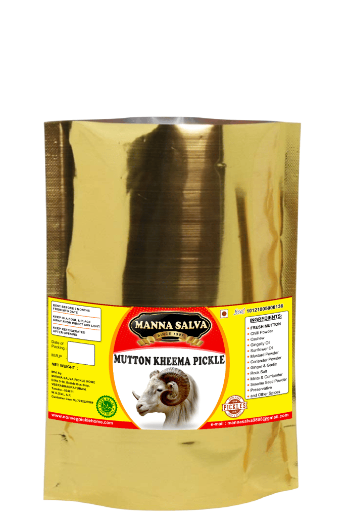 Manna Salva Pickles- Mutton Keema Pickle - Non-Veg Pickle.