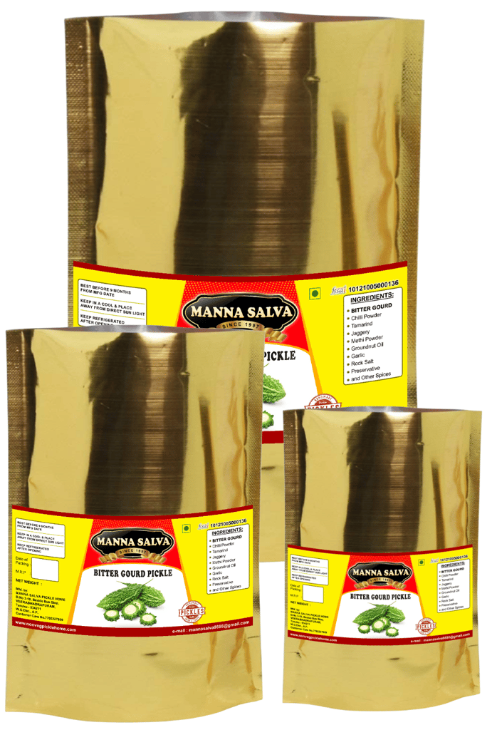 Manna Salva Pickles -  Bitter Gourd Pickle - Veg Pickle