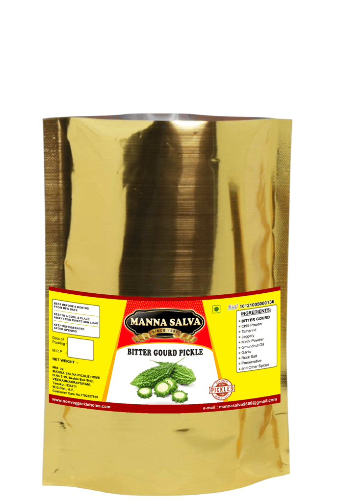Manna Salva Pickles -  Bitter Gourd Pickle - Veg Pickle