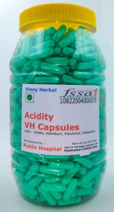 Acidity VH Herbal Supplement Capsules 600 Caps Jar