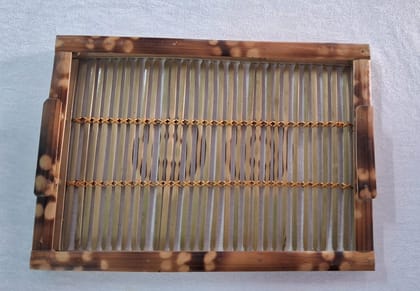  Handmade Bamboo Serving Tray with Handles