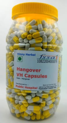 Hangover VH Herbal Supplement Capsules 500g Jar
