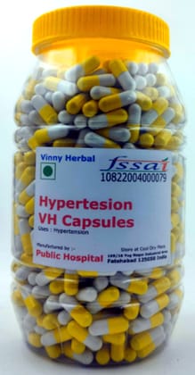 Hypertension VH Herbal Supplement Capsules 600 Caps Jar