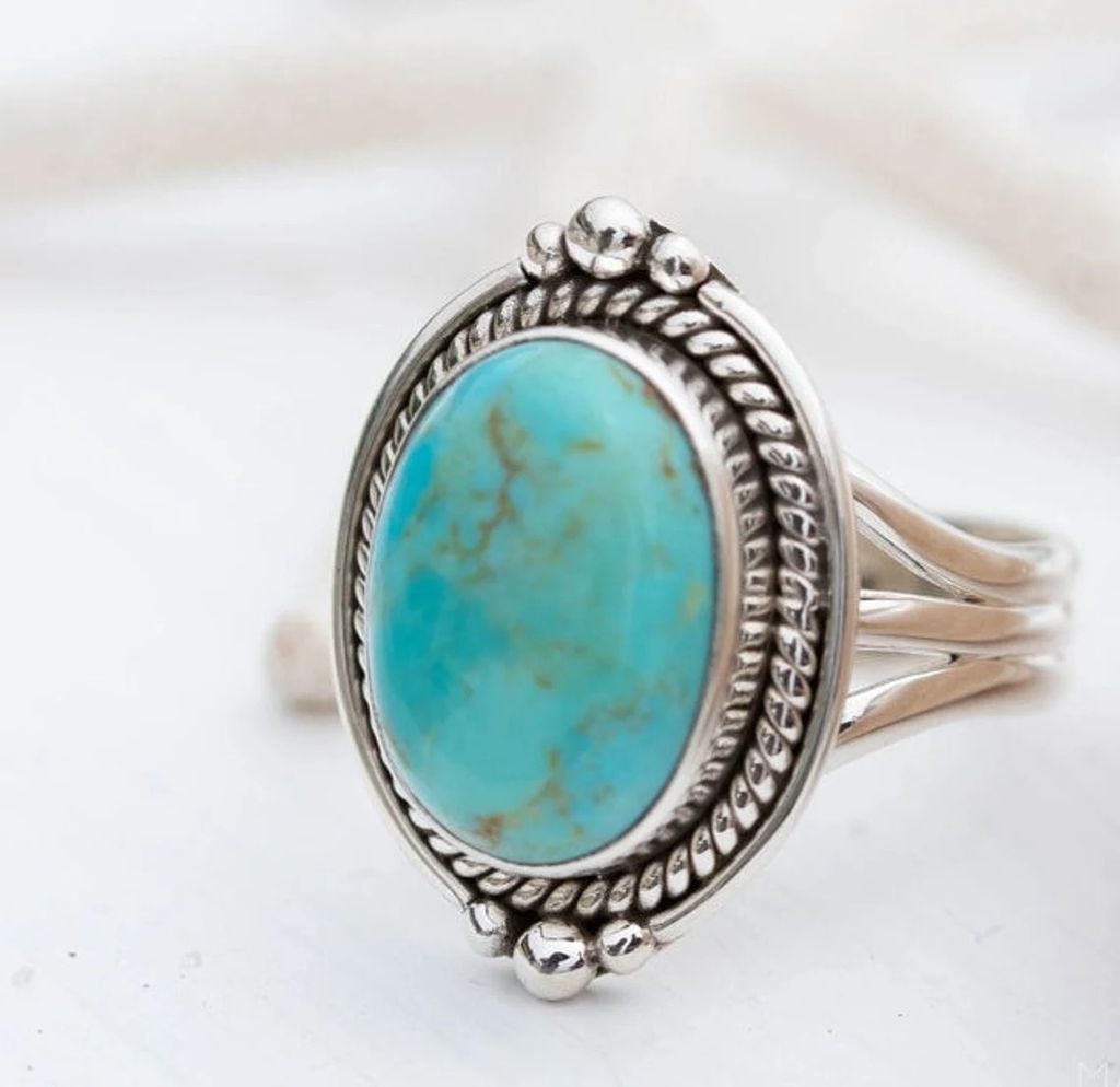 Exclusive Women Dainty Turquoise Ring in Sterling Silver 2025 at ShopCircuit | ONDC