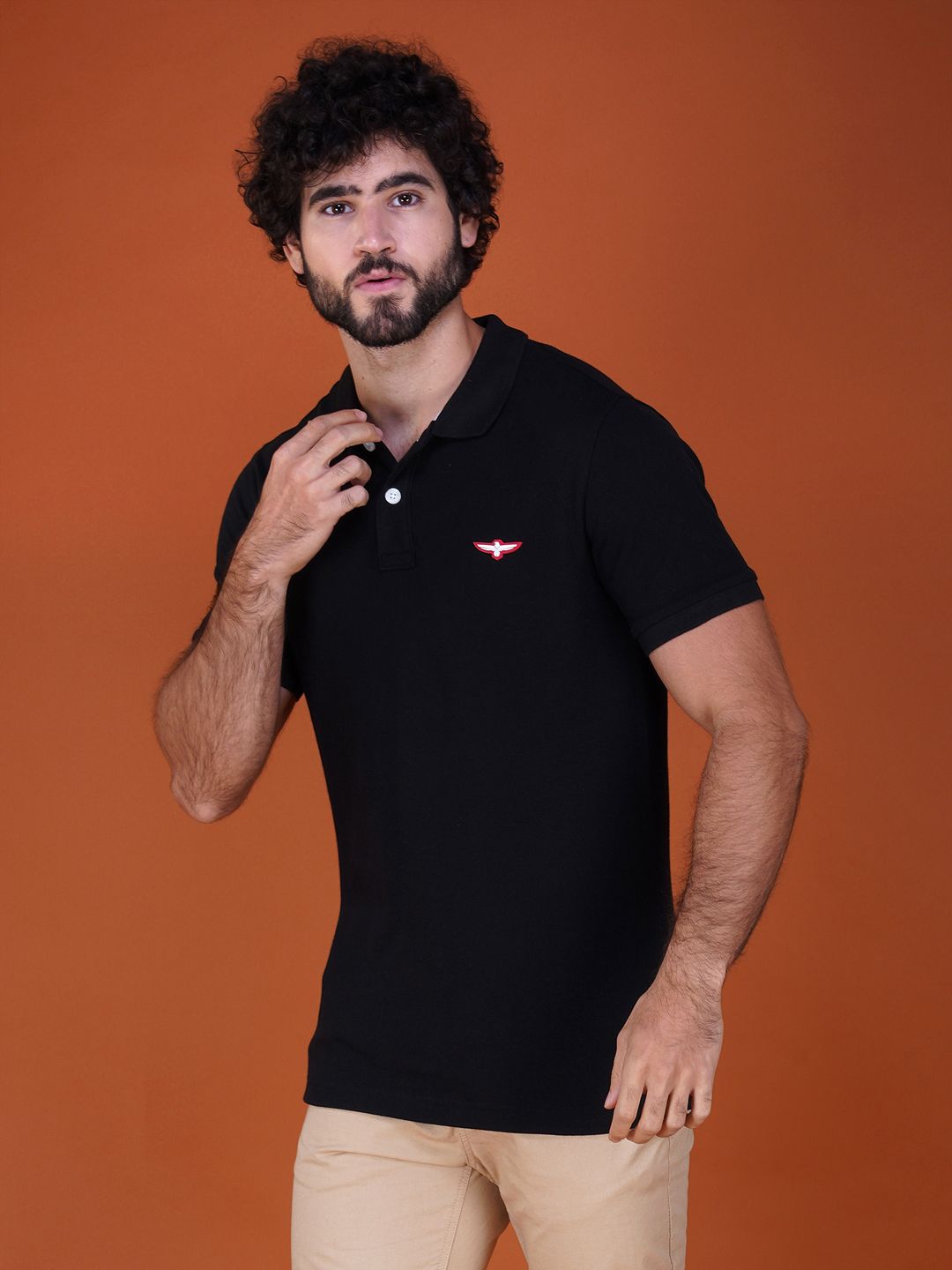 Solid Polo Shirt-Block