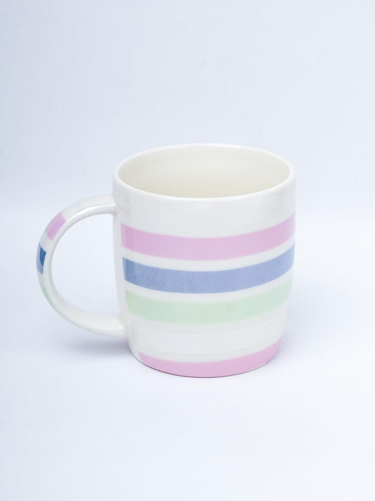 Horizontal Stripes Pattern Mug - 350mL, Multi