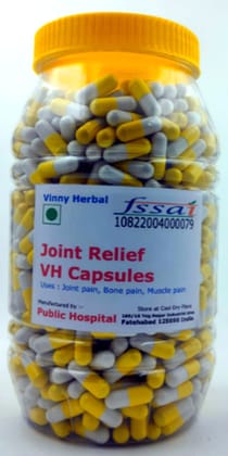 Joint Relief VH Herbal Supplement Capsules 600 Caps Jar