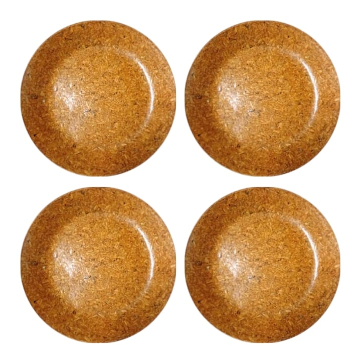 6 INCH ROUND RICE HUSK SNACK PLATES( 100 Nos/pack)