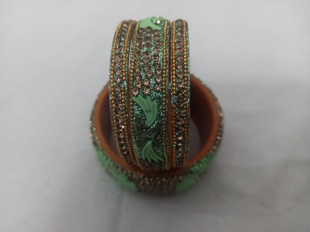 Stunning Green Bangle Set-1