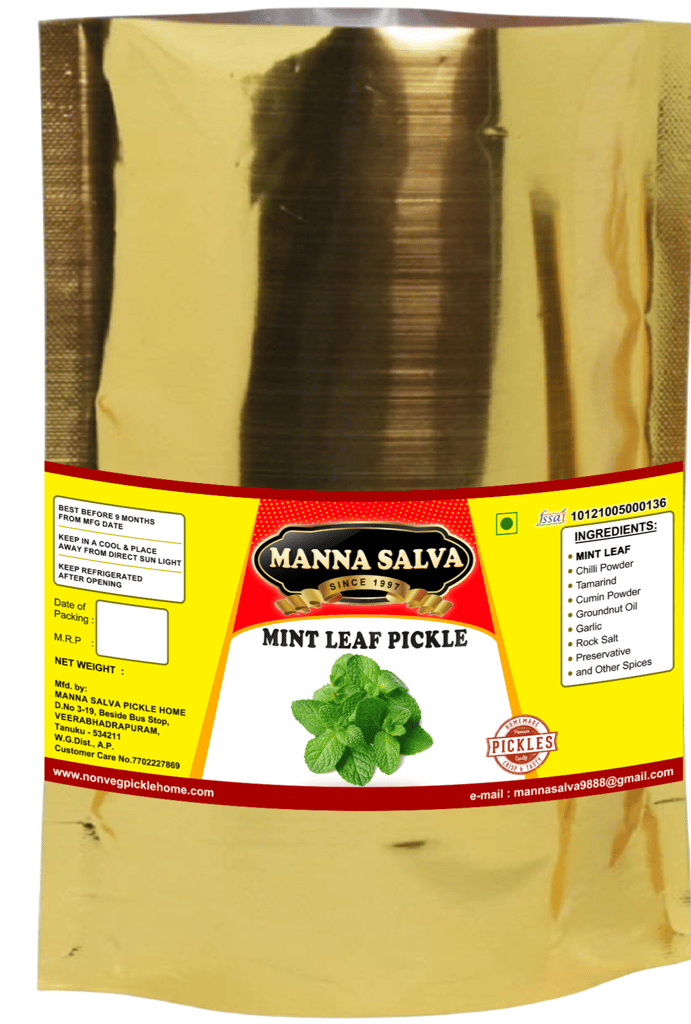 Manna Salva Pickles- MintLeaf Pickle - Veg Pickle