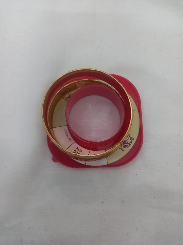 Yellow Gold Plated Designer Bangle Set for Women