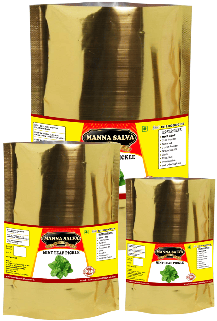 Manna Salva Pickles- MintLeaf Pickle - Veg Pickle