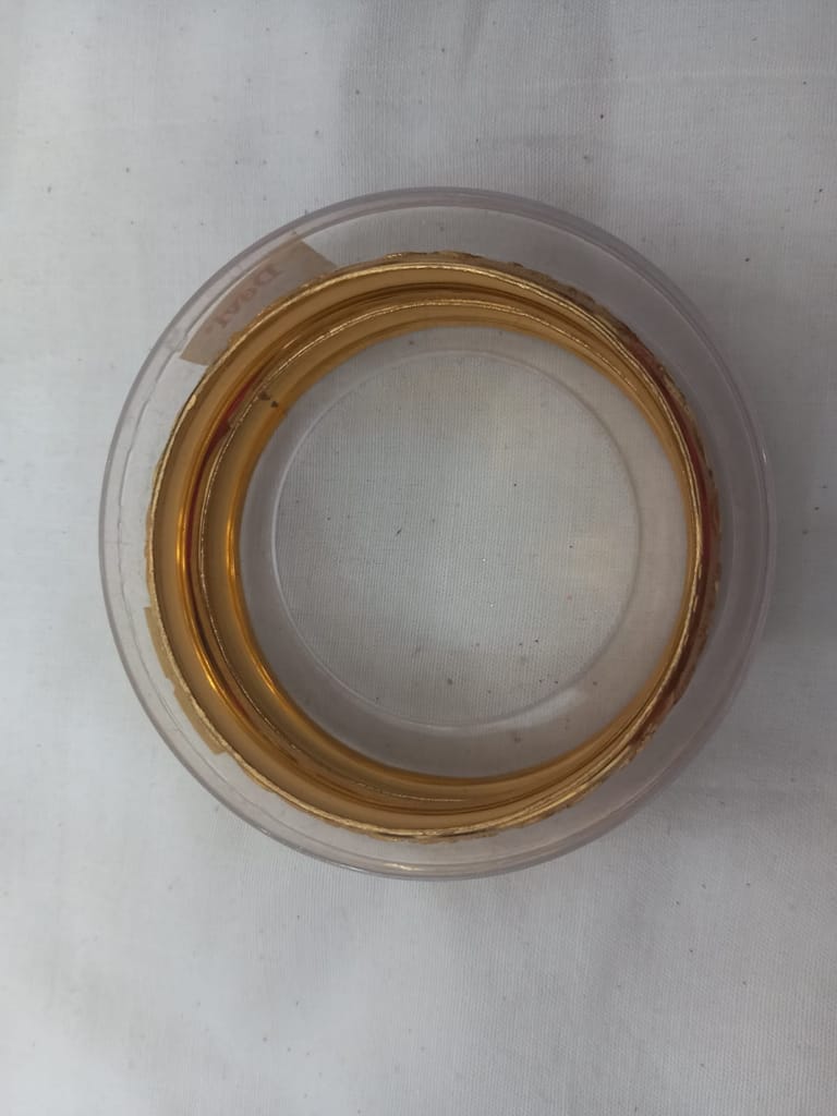 Yellow Gold Textured Bangle Set of 2