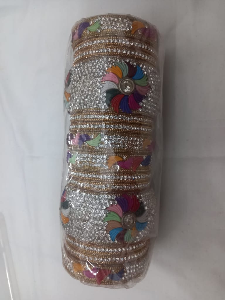 Multi colour Bridal Chura Set - Bangles & Bracelets | Buy online on ZillyBuy