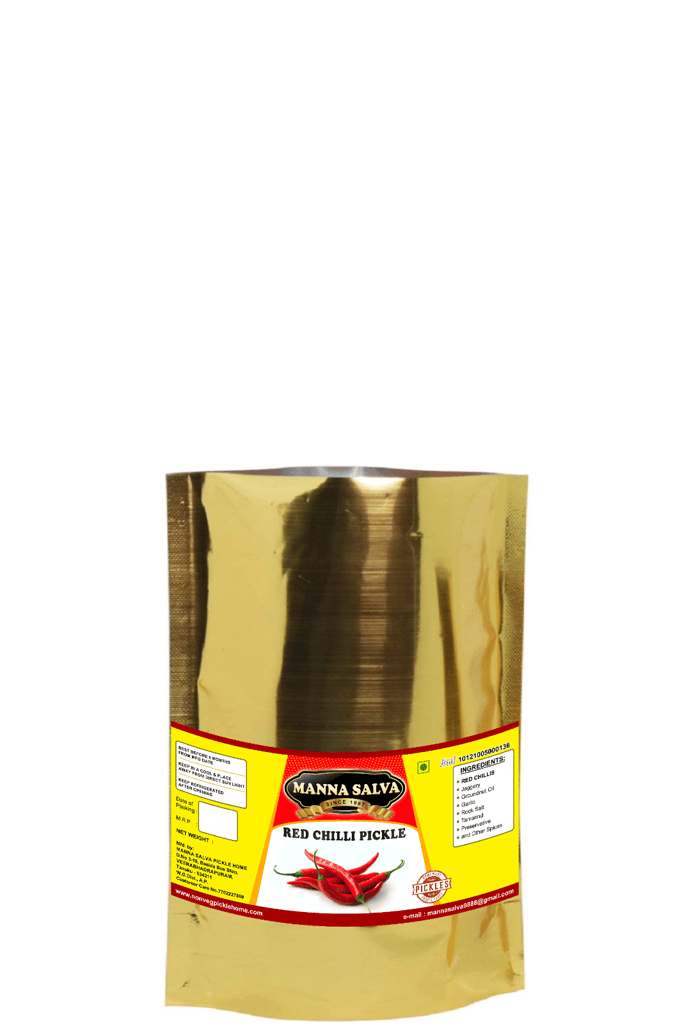 Manna Salva Pickles- Red Chilli Pickle - Veg Pickle