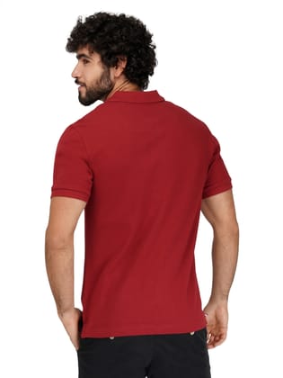 Solid Polo Shirt-MAROON