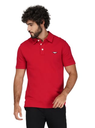 Solid Polo Shirt- RED