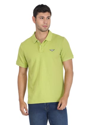 Solid Polo Shirt-LIME