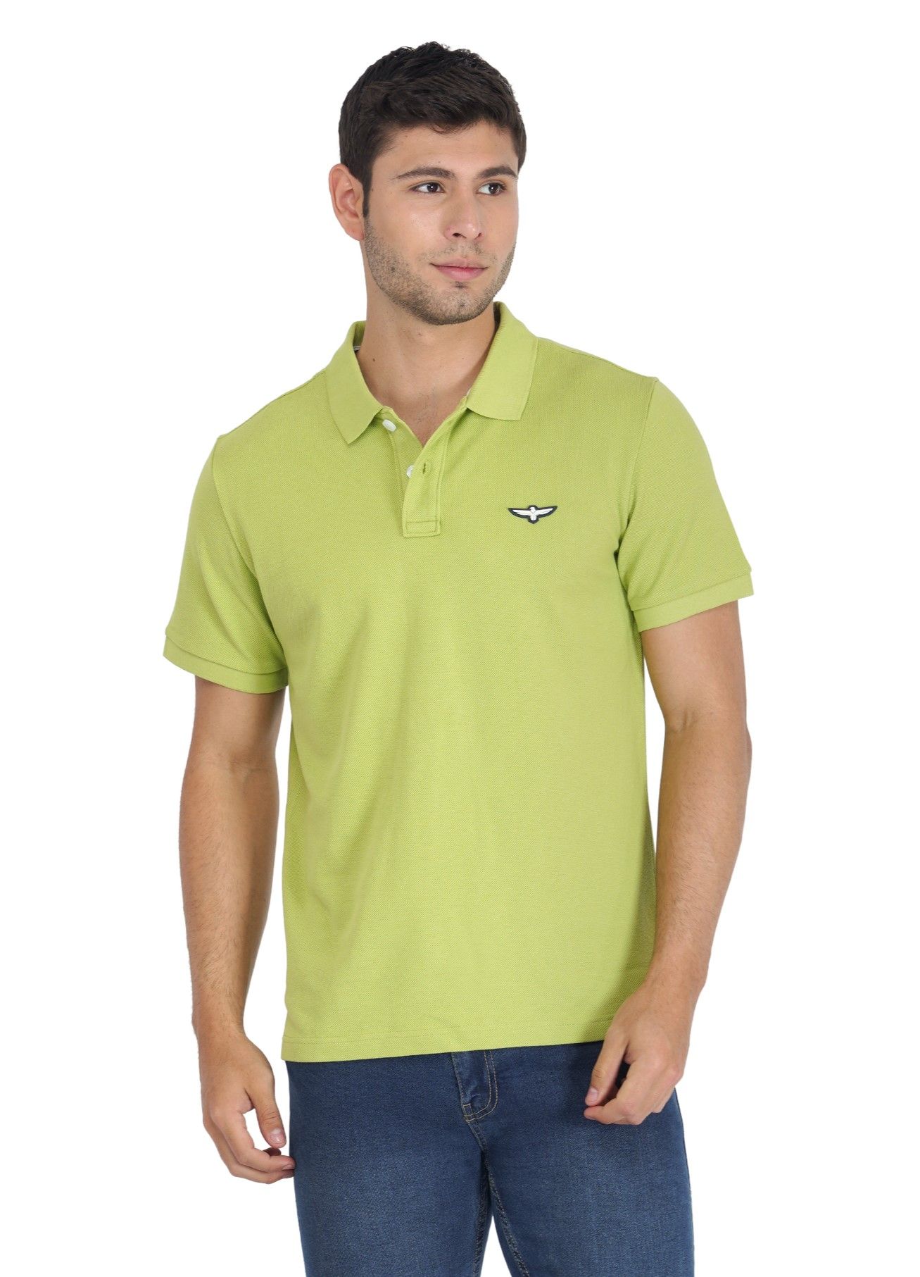 Solid Polo Shirt-LIME