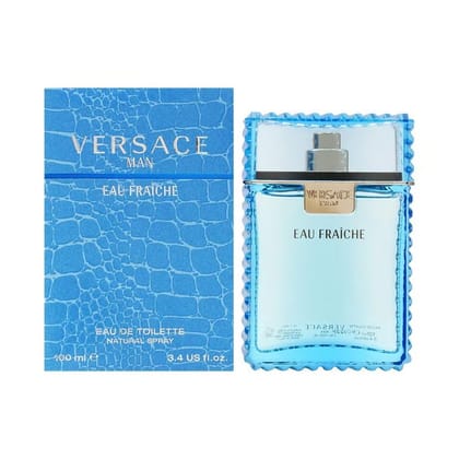 Versace Eau Fraiche Eau de Toilette Spray 100ml for Men Citrus & Woody Fragrance Perfume