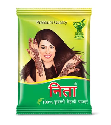 Neeta Mehendi Cones for Hand Designing 12 Pcs and 100% Natural Mehendi Powder for Hair, Hand & Feet 150g