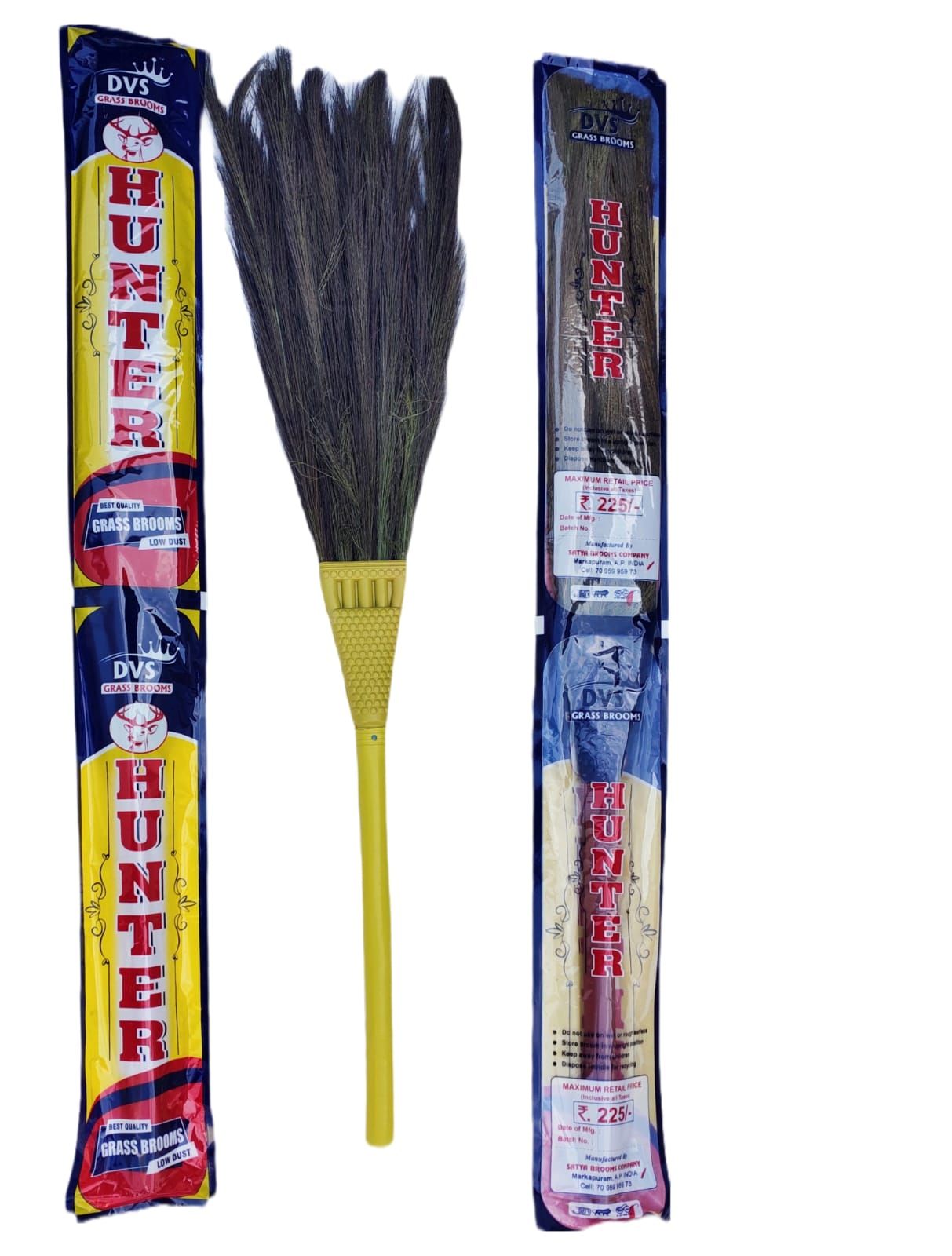  "Long Handled Broom with Plastic Handle for Easy Sweeping"