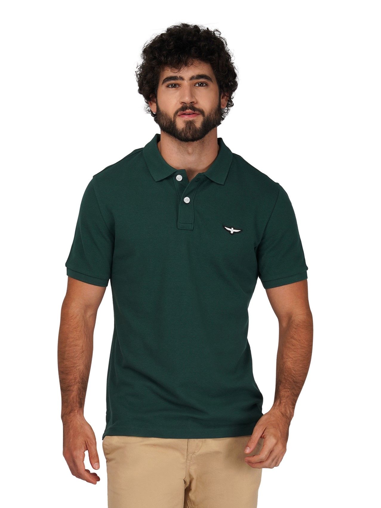 Solid Polo Shirt-GREEN