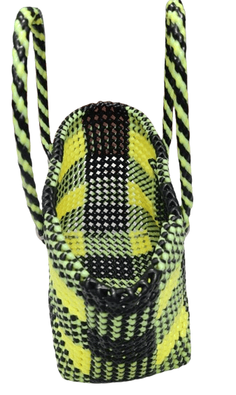 Medium Size Yellow and Black Checkered Tote Bag /Market Bag For Grocery And MultiPurpose Use