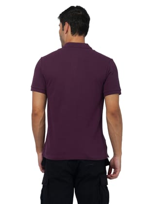 Solid Polo Shirt - DARK PURPLE