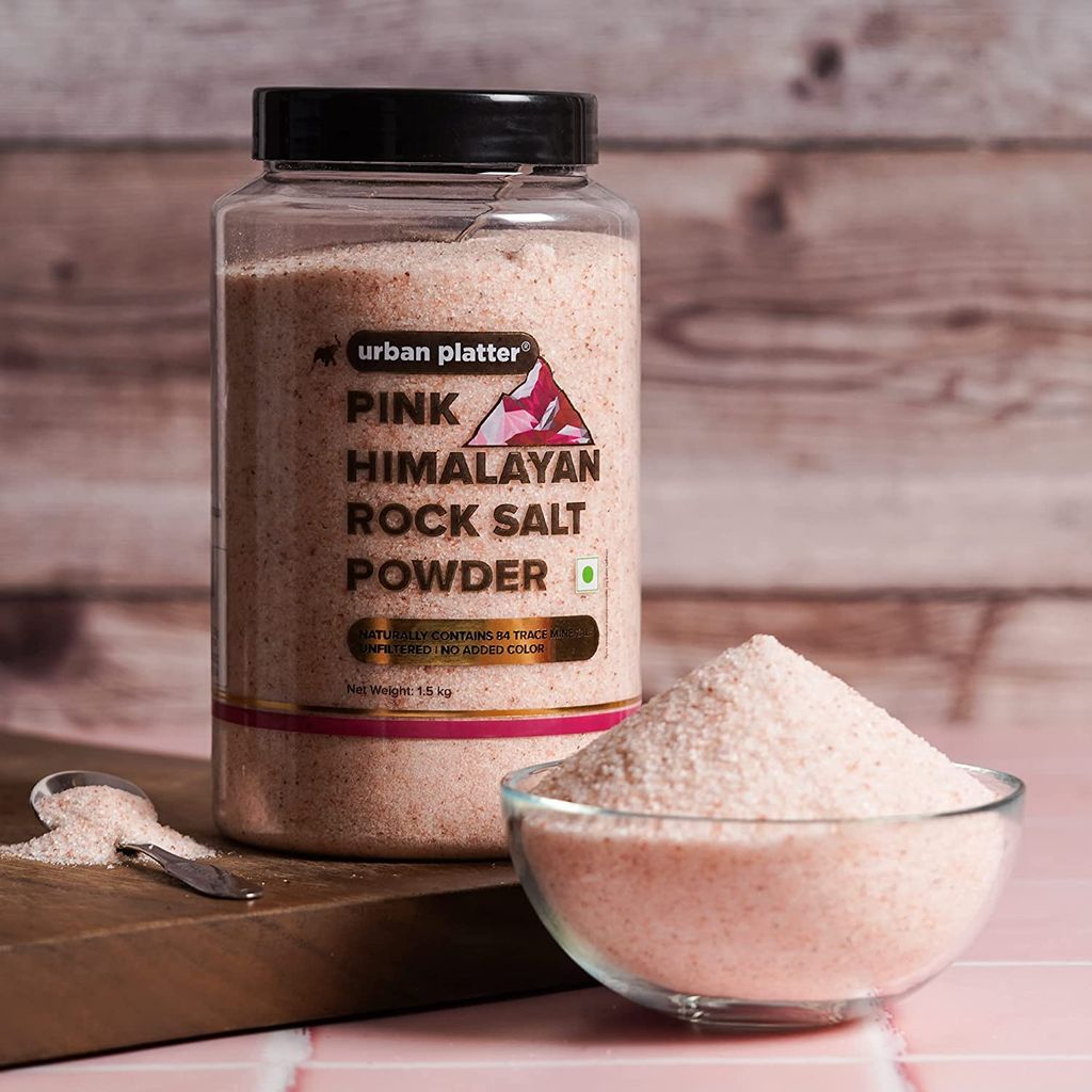 Urban Platter Pink Himalayan Rock Salt Powder,1.5kgs (Unrefined | Natural | Additive Free)