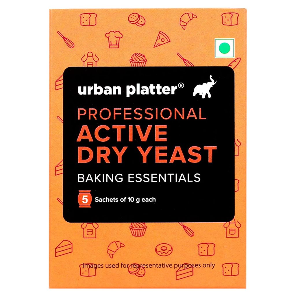 Urban Platter Baker's Active Dry Yeast, 50g (5 Sachets of 10g Each)