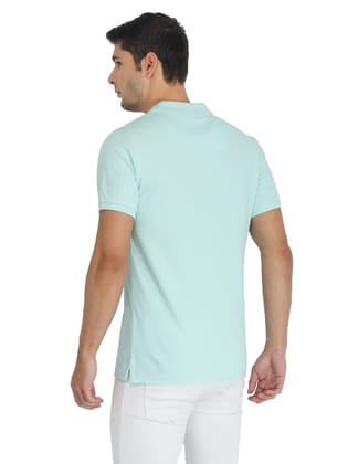 Solid Polo Shirt - BLEASHED AQUA