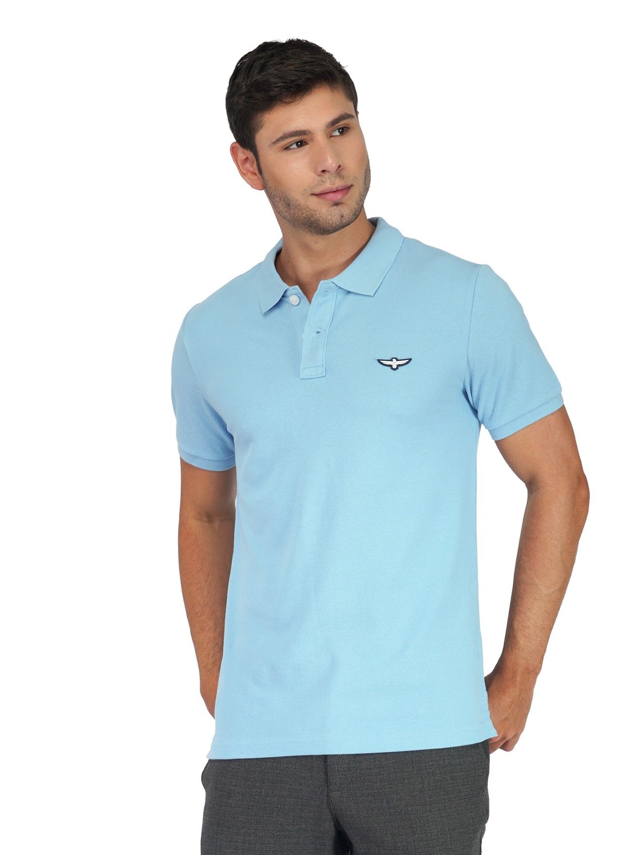Solid Polo Shirt - AIRY BLUE