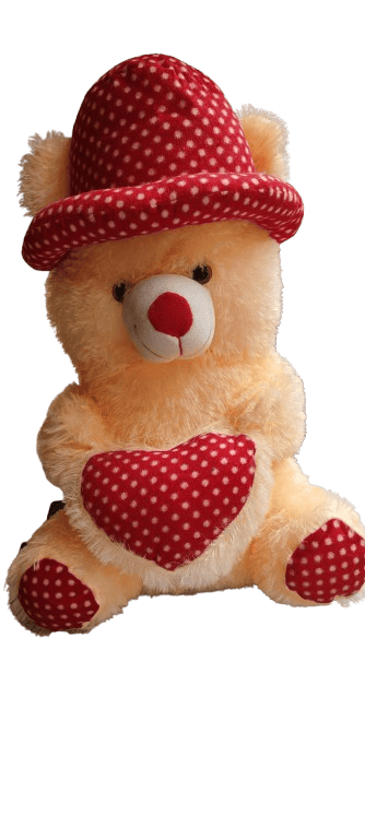  Red Dotty Teddy Bear with Red Dotty Hat