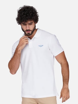 Solid Polo Shirt&nbsp; - White