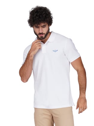 Solid Polo Shirt&nbsp; - White