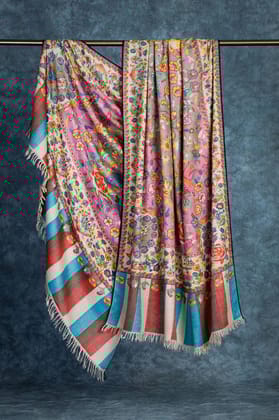  Luxury Pashmina Shawl with Paisley Embroidery