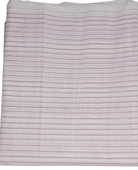 JHANSI DEVI KHADI GREY COLOUR BLACK LINES HANDLOOM SHIRT PIECE