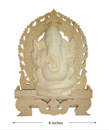 Lord Ganesha Idol Statue - 6 Inches | Made with Calotropis gigantea | Tella Jilledu