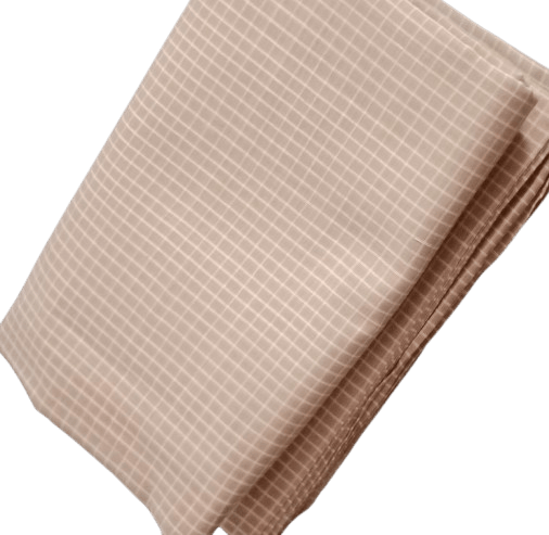 JHANSI DEVI KHADI CREAM COLOUR WHITE CHECKS HANDLOOM SHIRT PIECE