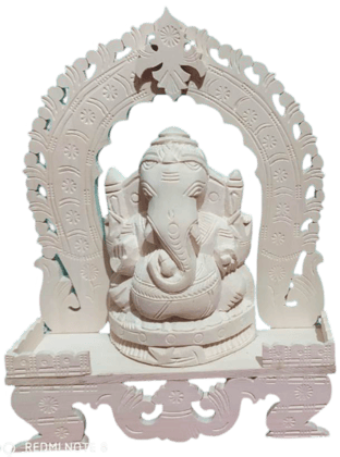 Lord Ganesha Idol Statue - 4 Inches | Made with Calotropis gigantea | Tella Jilledu