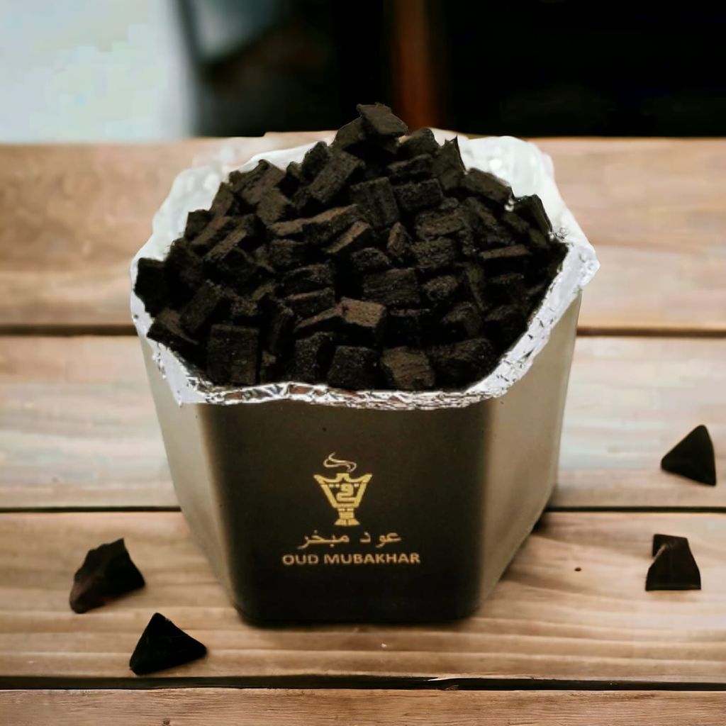ALNAQI Bakhoor Oud Mubakhar-50gms| Perfect for Pooja and Relaxation| Made in India | rich sandalwood, Natural Wood Chips for Home & Office, Fresh & Soothing Fragrance |