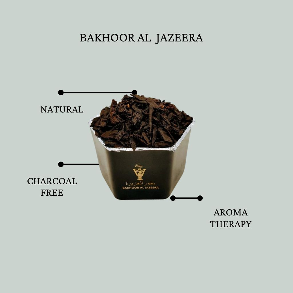 ALNAQI Bakhoor Al Jazeera-50gms| Perfect for Pooja and Relaxation| Made in India | rich sandalwood, Natural Wood Chips for Home & Office, Fresh & Soothing Fragrance |