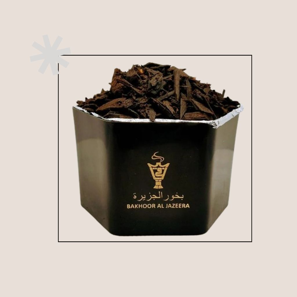 ALNAQI Bakhoor Al Jazeera-50gms| Perfect for Pooja and Relaxation| Made in India | rich sandalwood, Natural Wood Chips for Home & Office, Fresh & Soothing Fragrance |