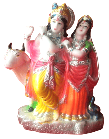 Statue of Hindu God Radha Krishna and His Wife Rukmini For MultiPurpose Use