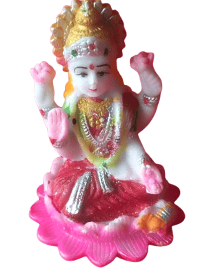 Goddess Lakshmi Sitting on Lotus Idol For Car-DashBoard | Office Purpose | Pack Of 2