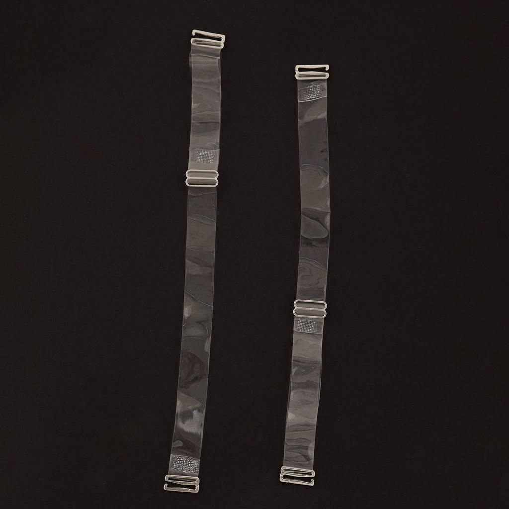18mm Fashion Adjustable Transparent Silicone Bra Straps 1-Pair