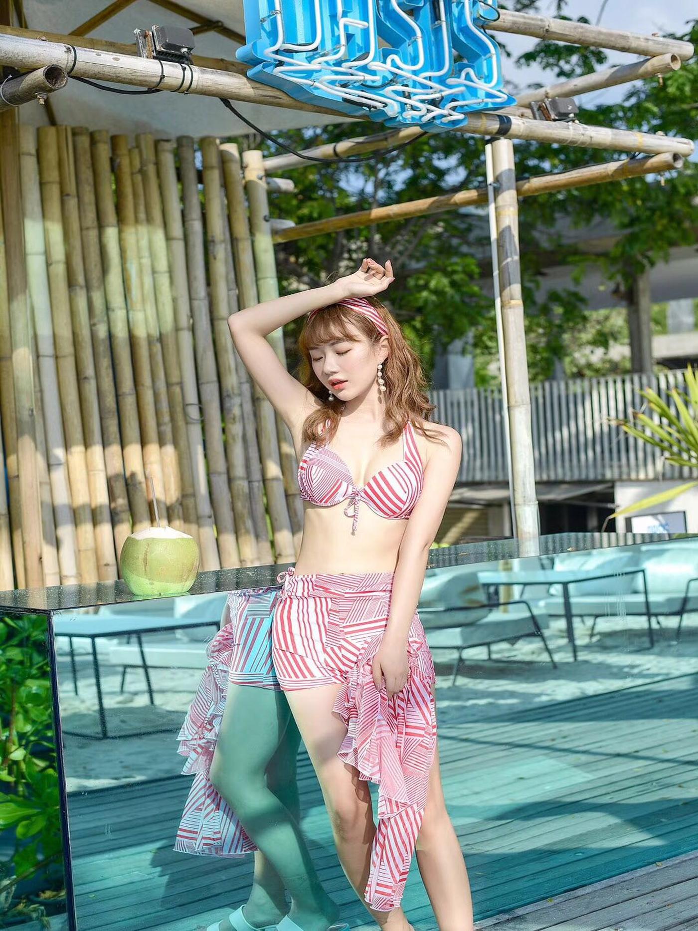 BW9066 SWIM BIKINI WITH SKIRT & SHRUG