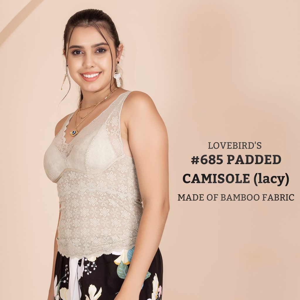 Full Lacy Sexy Transaparent Camisole With Lightly Padded