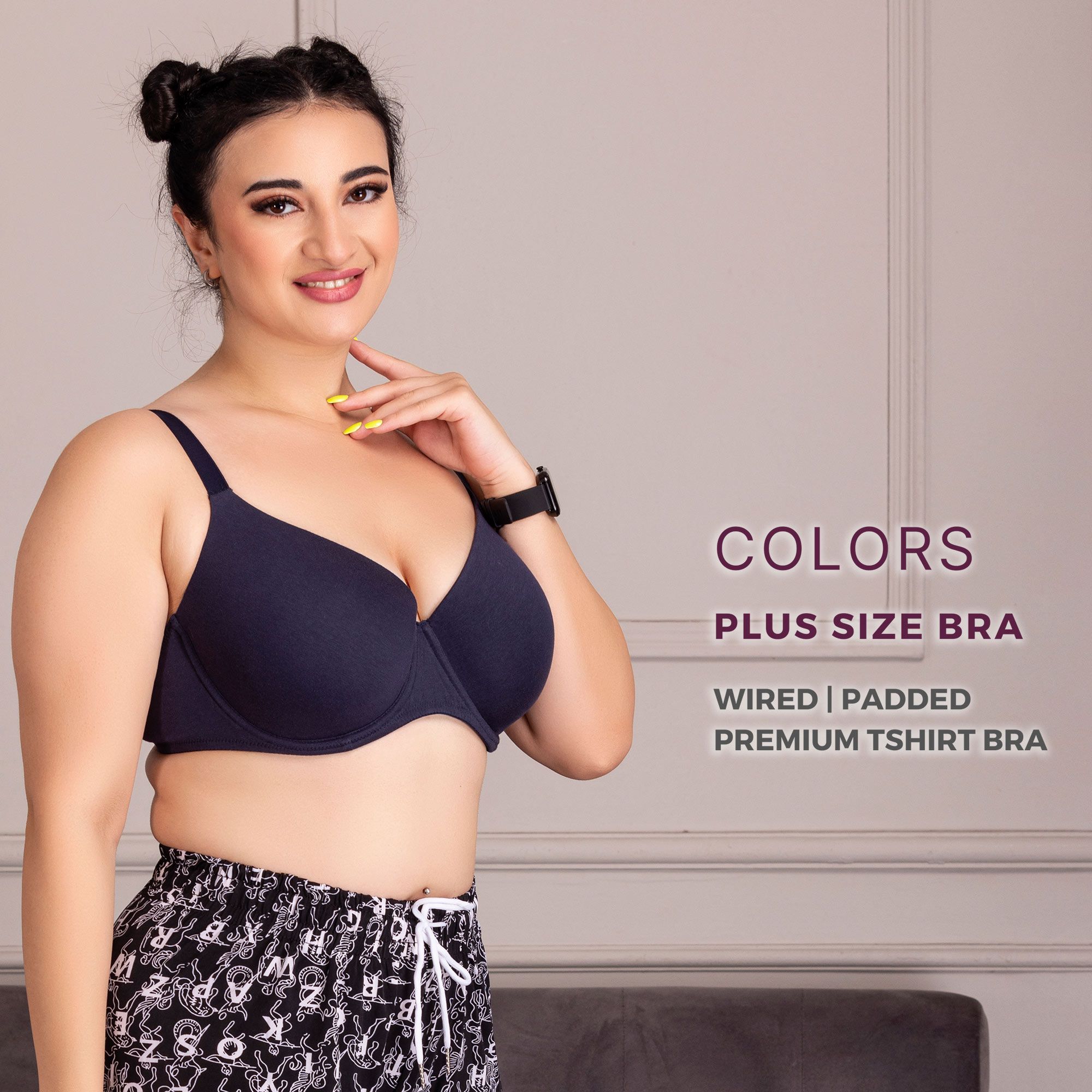 Colors Cotton Modal Plus Size TShirt Bra